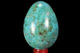 Polished Chrysocolla Egg - Peru #99478-1